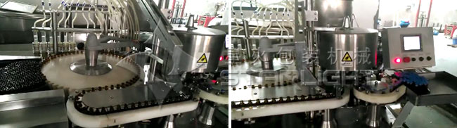 小瓶藥液自動灌裝生產(chǎn)線細節(jié)